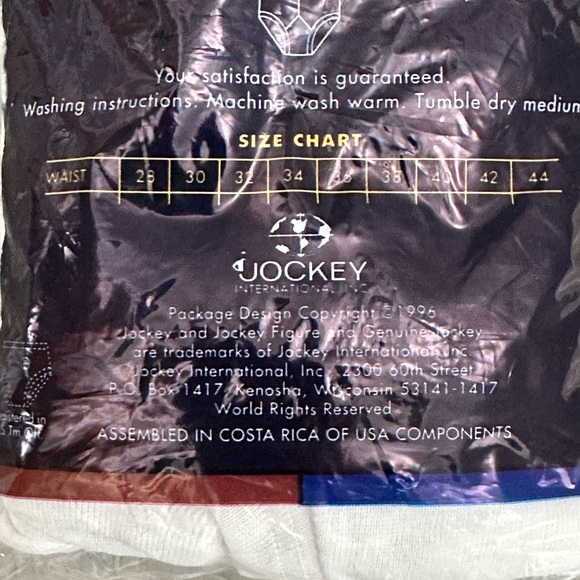 2 Packs of 3 Men’s Vintage Jockey 38 Brief White 1996 Y Front Fly Style 9007CR - Picture 7 of 7